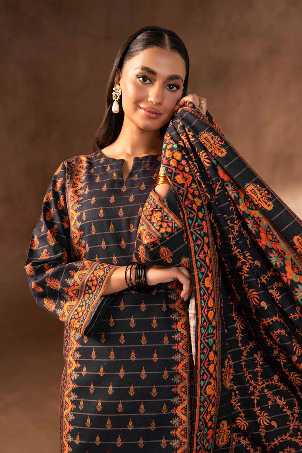 Nishat | 3 Piece Unstitched Printed Khaddar Suit | 42306496