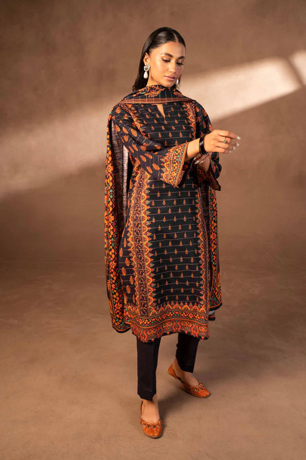 Nishat | 3 Piece Unstitched Printed Khaddar Suit | 42306496