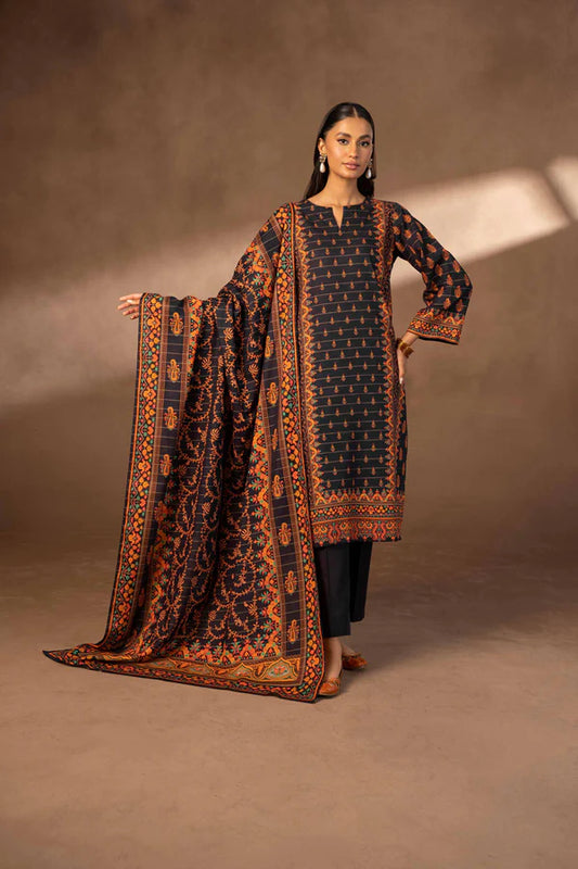 Nishat | 3 Piece Unstitched Printed Khaddar Suit | 42306496