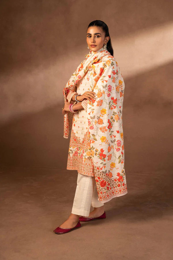 Nishat | 3 Piece Unstitched Printed Khaddar Suit | 42306500