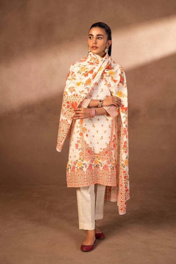 Nishat | 3 Piece Unstitched Printed Khaddar Suit | 42306500