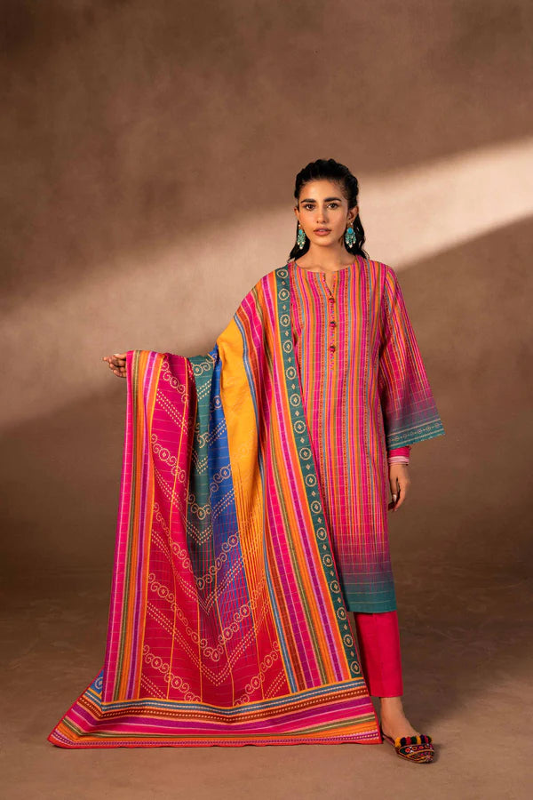 Nishat | 3 Piece Unstitched Printed Khaddar Suit | 42306501