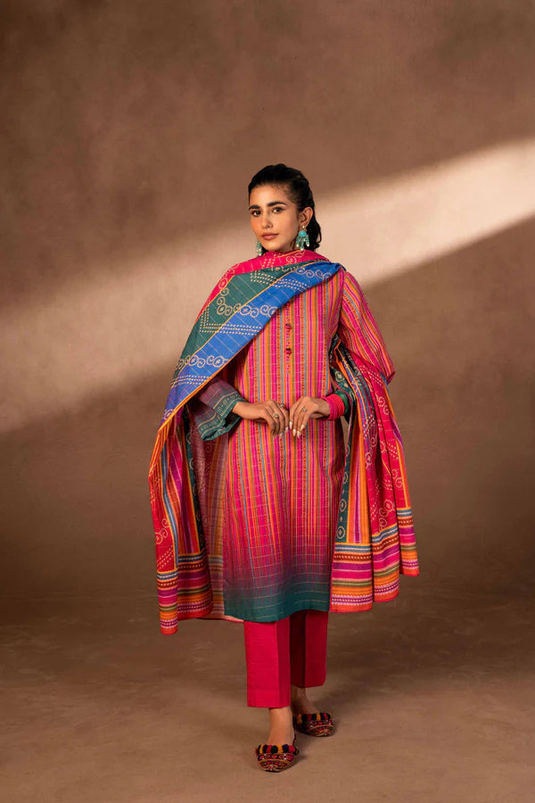 Nishat | 3 Piece Unstitched Printed Khaddar Suit | 42306501