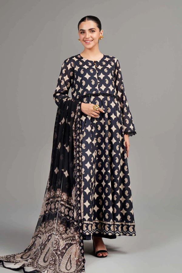 NISHAT | 2 PIECE UNSTITCHED PRINTED LAWN SUIT