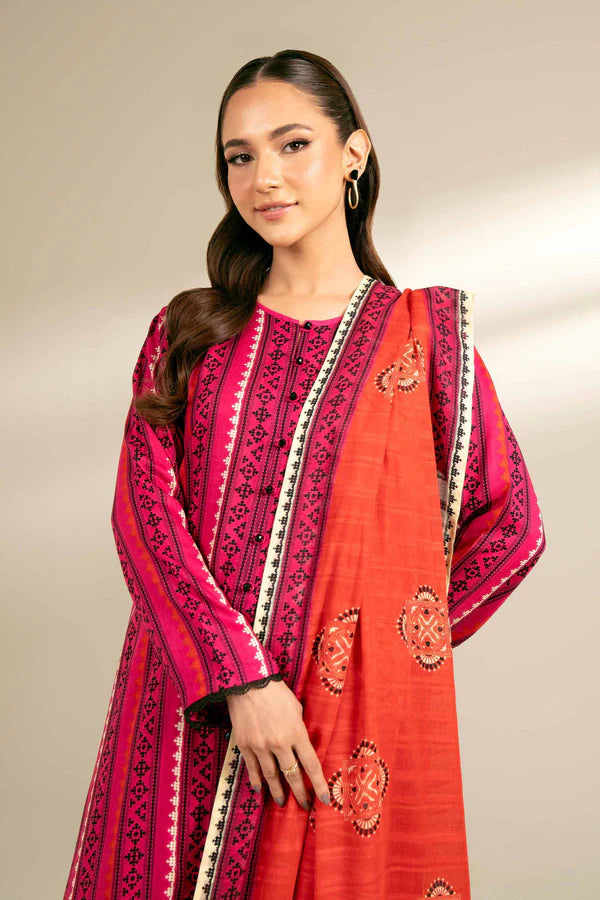 NISHAT | 2 PIECE UNSTITCHED PRINTED LAWN SUIT