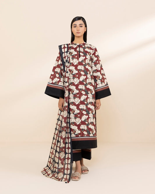 SAPPHIRE | UNSTITCHED 3 PIECE PRINTED LAWN SUIT