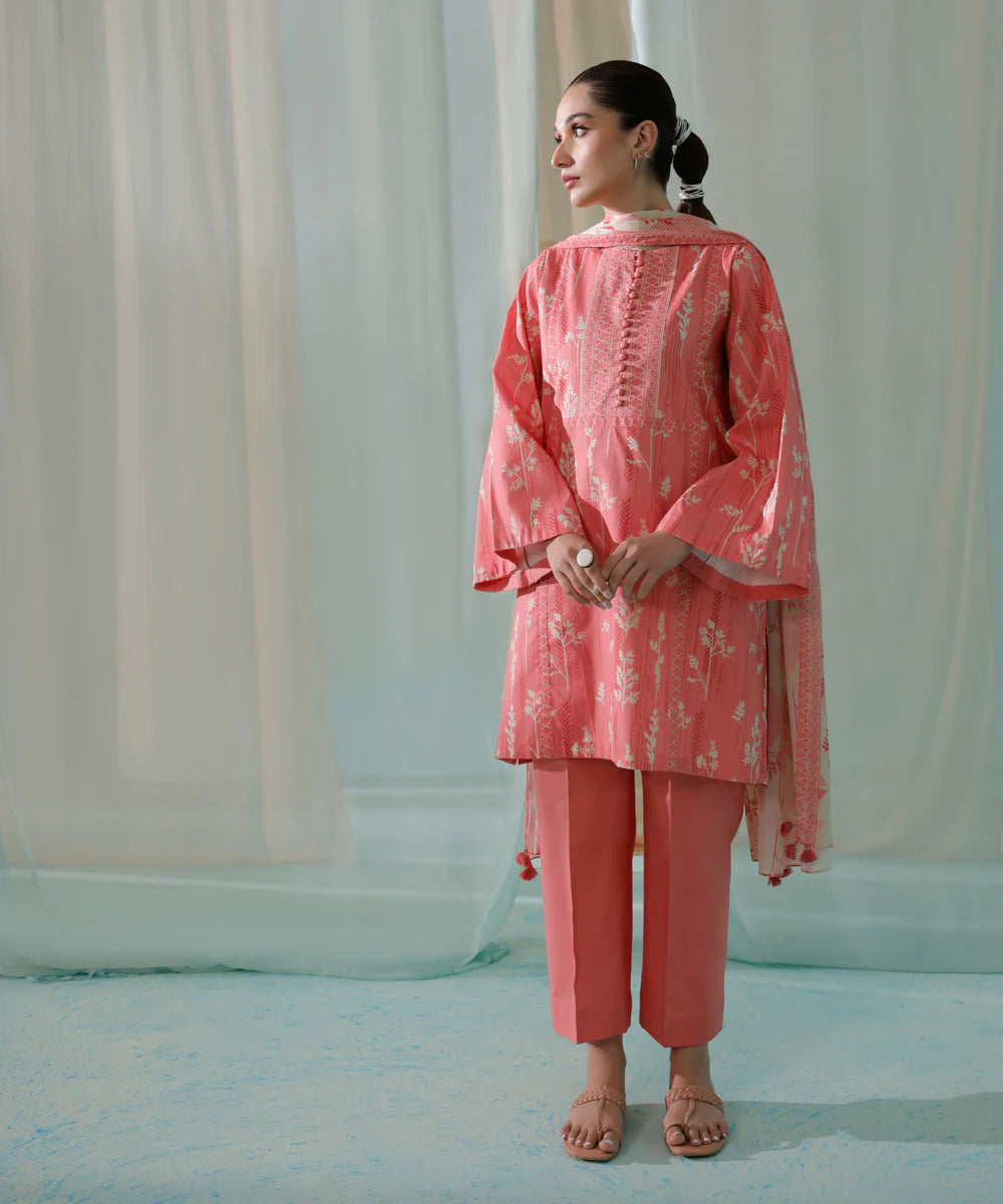 Sapphire | Unstitched 3Pc Printed Lawn Suit | 3P-DY23ZV3-12-R
