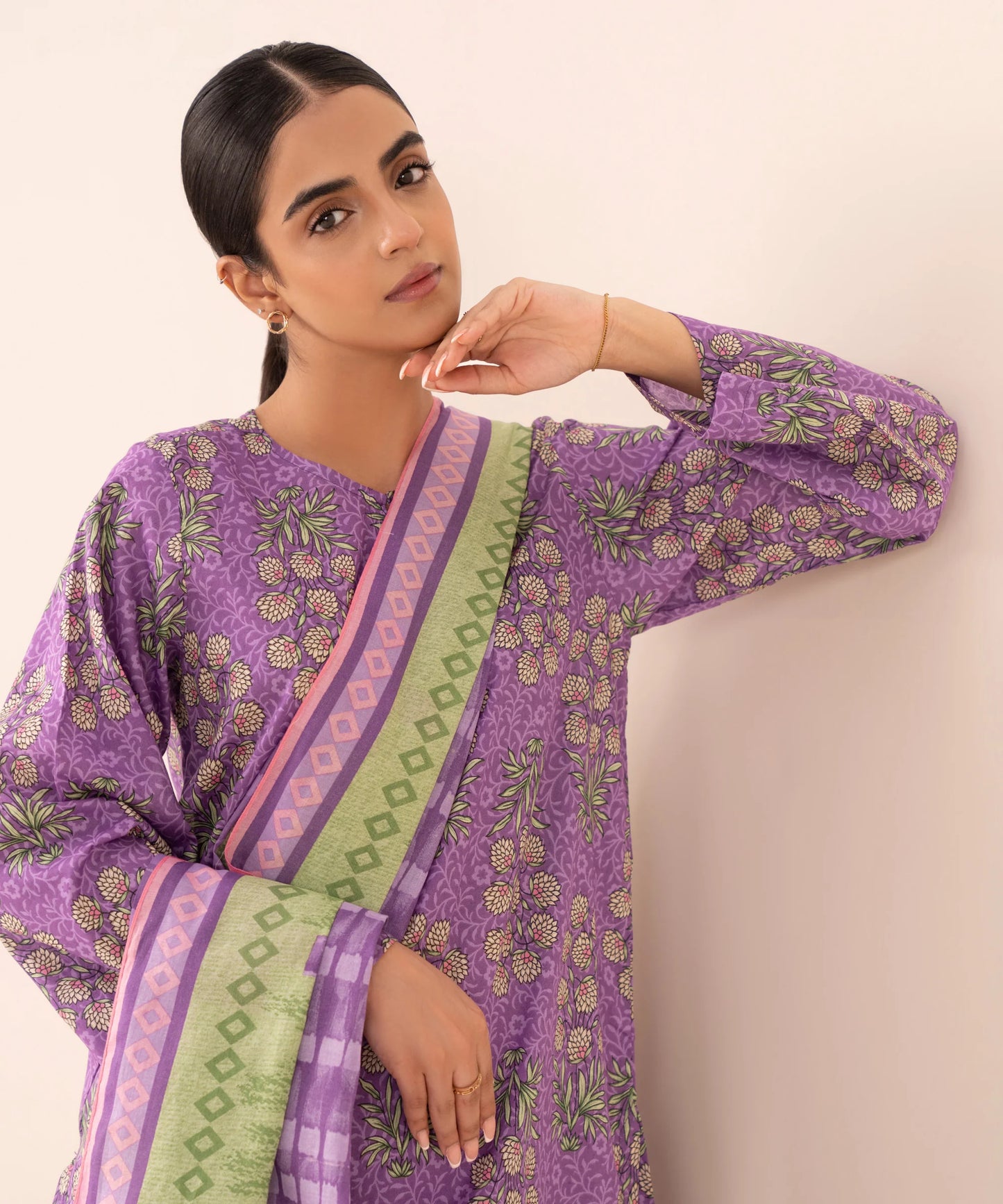 SAPPHIRE | UNSTITCHED 3 PIECE PRINTED LAWN SUIT