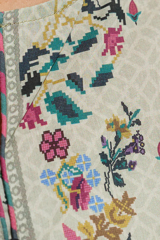 BEECHTREE | 3 Piece Unstitched Lawn Suit | Flora Faun