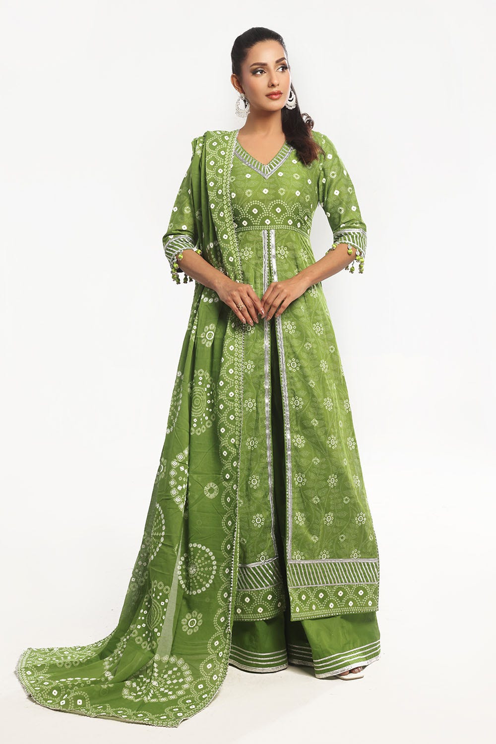 GUL AHMED | 3PC UNSTITCHED LACQUER PRINTED LAWN SUIT