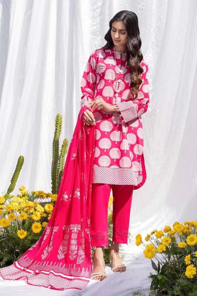 Gul Ahmed | 3PC Printed Lawn Unstitched Suit