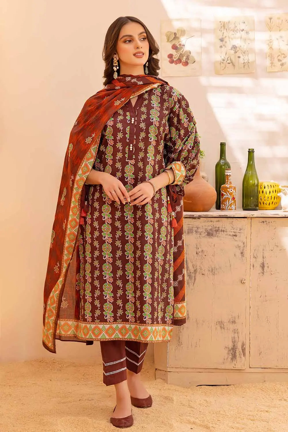 Gul Ahmed | 3PC Printed Lawn Unstitched Suit