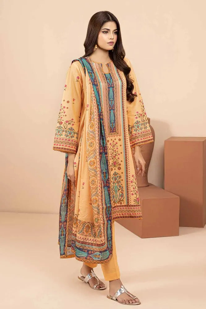 Gul Ahmed | 3PC Printed Lawn Unstitched Suit