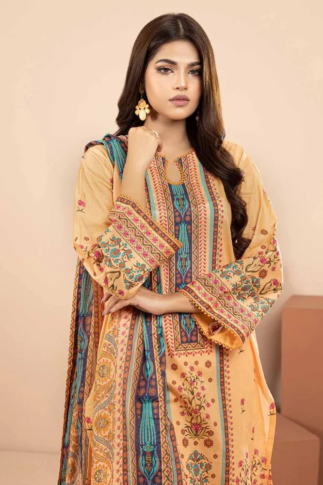 Gul Ahmed | 3PC Printed Lawn Unstitched Suit
