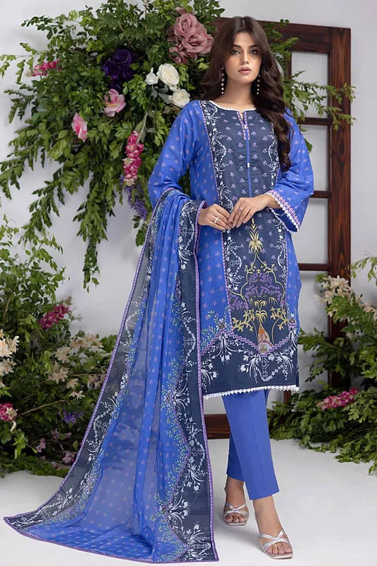 Gul Ahmed | 3PC Printed Lawn Unstitched Suit