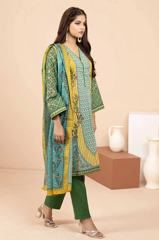 Gul Ahmed | 3PC Printed Lawn Unstitched Suit