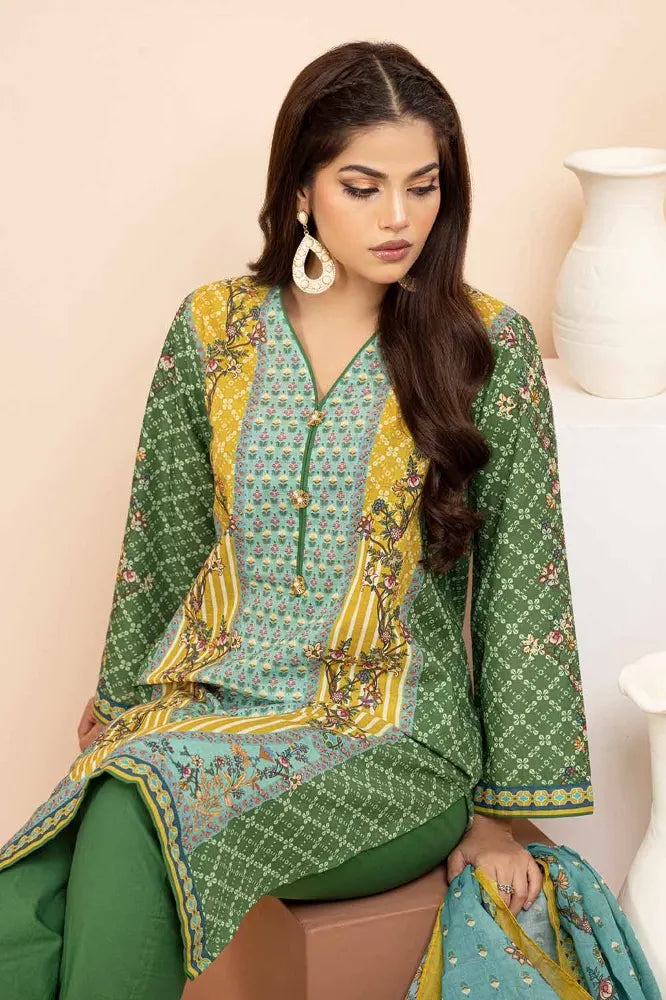 Gul Ahmed | 3PC Printed Lawn Unstitched Suit