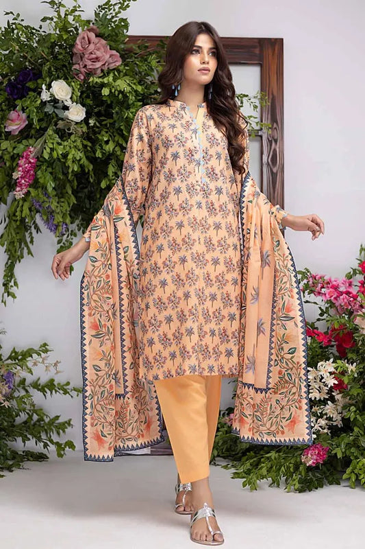 Gul Ahmed | 3PC Printed Lawn Unstitched Suit