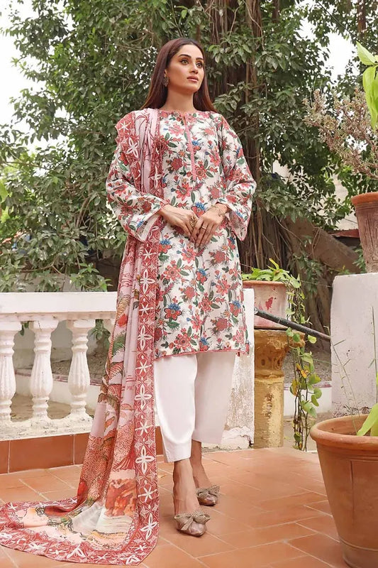 Gul Ahmed | 3PC Printed lawn Unstitched Suit