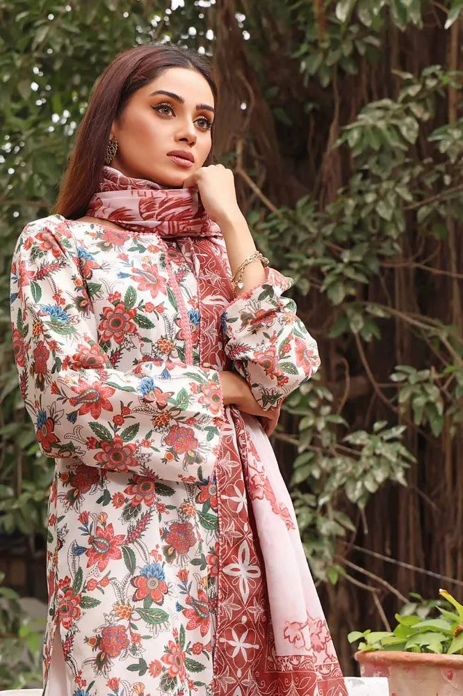 Gul Ahmed | 3PC Printed lawn Unstitched Suit