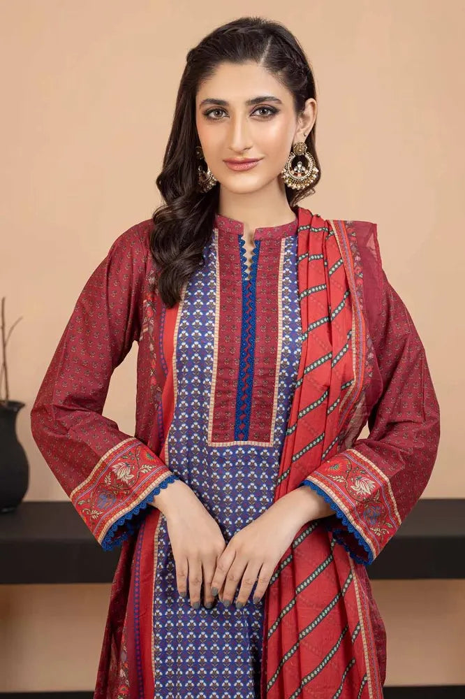 Gul Ahmed | 3PC Printed Lawn Unstitched Suit