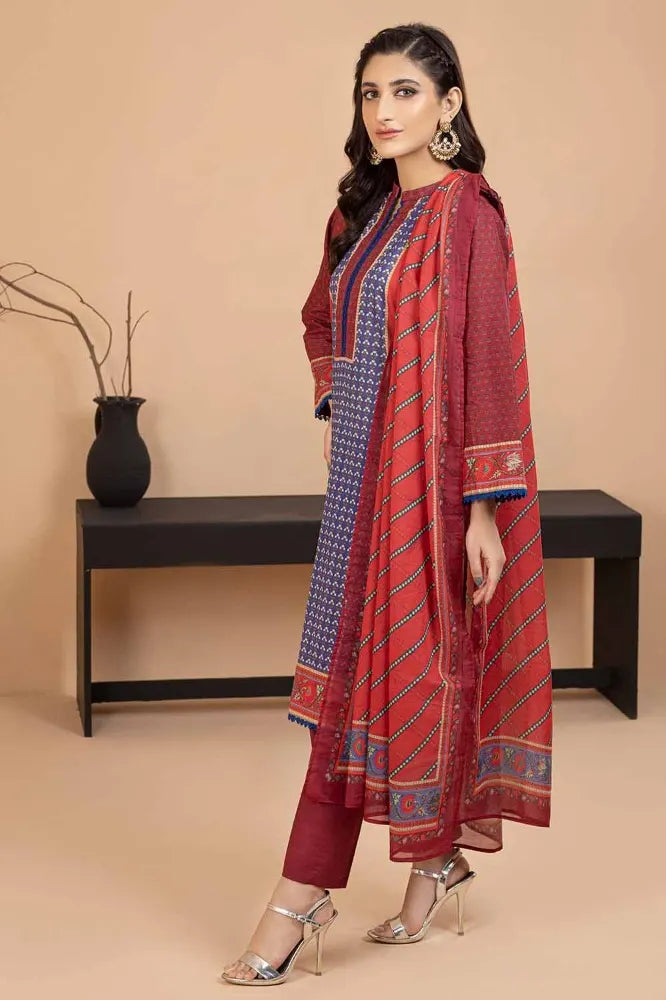 Gul Ahmed | 3PC Printed Lawn Unstitched Suit