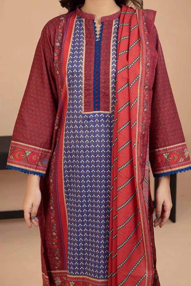 Gul Ahmed | 3PC Printed Lawn Unstitched Suit