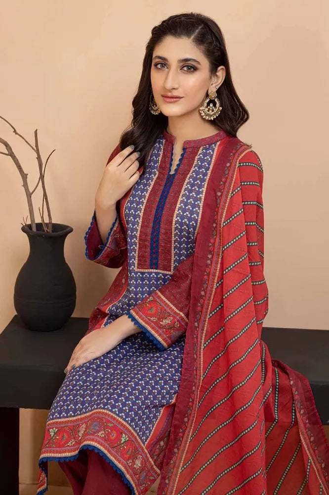 Gul Ahmed | 3PC Printed Lawn Unstitched Suit