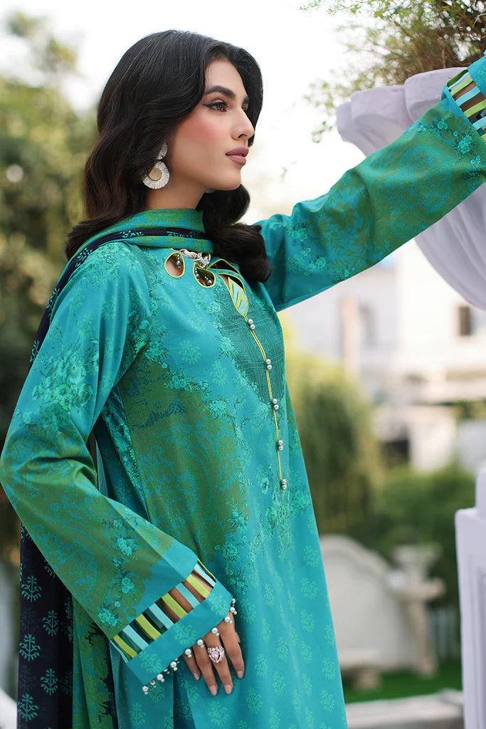 Charizma | 3-PC Unstitched Printed Lawn Shirt with Chiffon Dupatta and Trouser