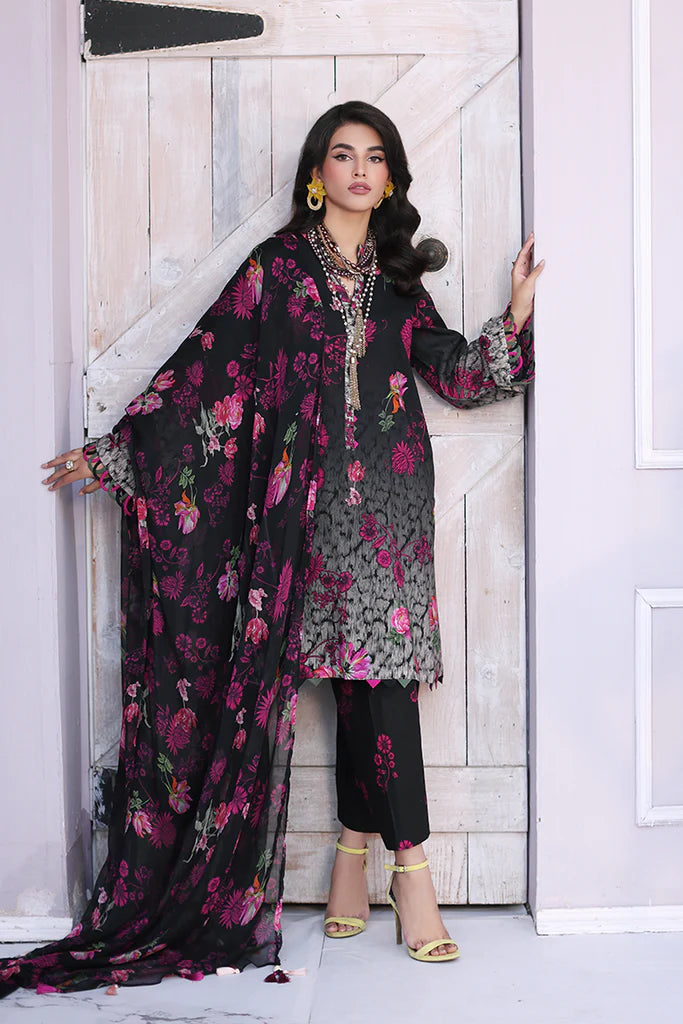 Charizma | 3-PC Unstitched Printed Lawn Shirt with Chiffon Dupatta and Trouser