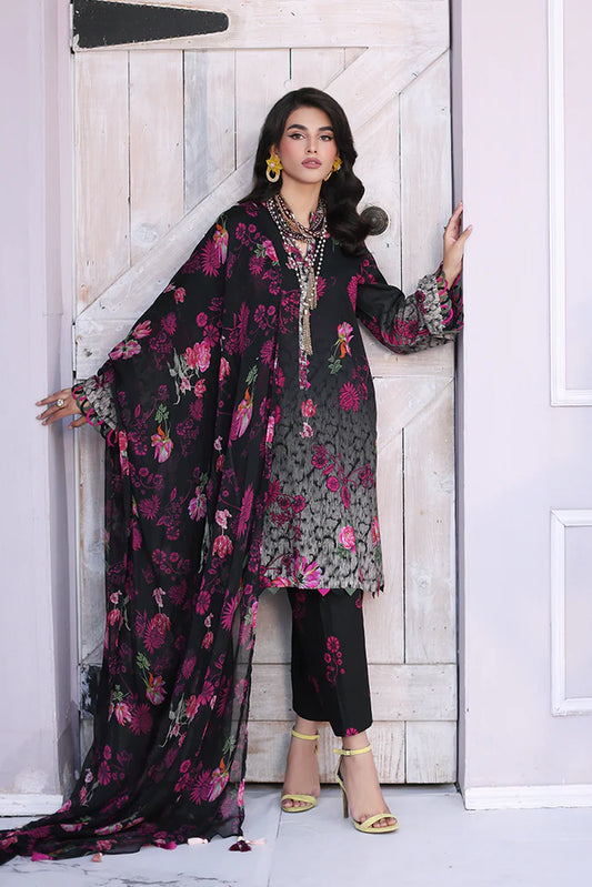 Charizma | 3-PC Unstitched Printed Lawn Shirt with Chiffon Dupatta and Trouser