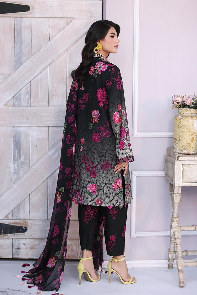 Charizma | 3-PC Unstitched Printed Lawn Shirt with Chiffon Dupatta and Trouser