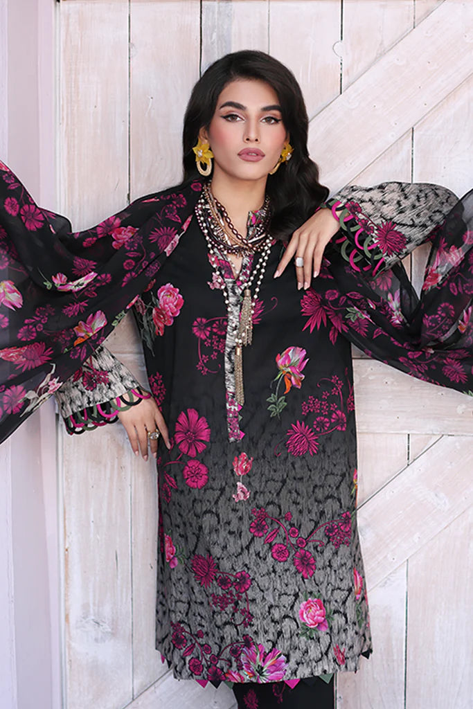 Charizma | 3-PC Unstitched Printed Lawn Shirt with Chiffon Dupatta and Trouser