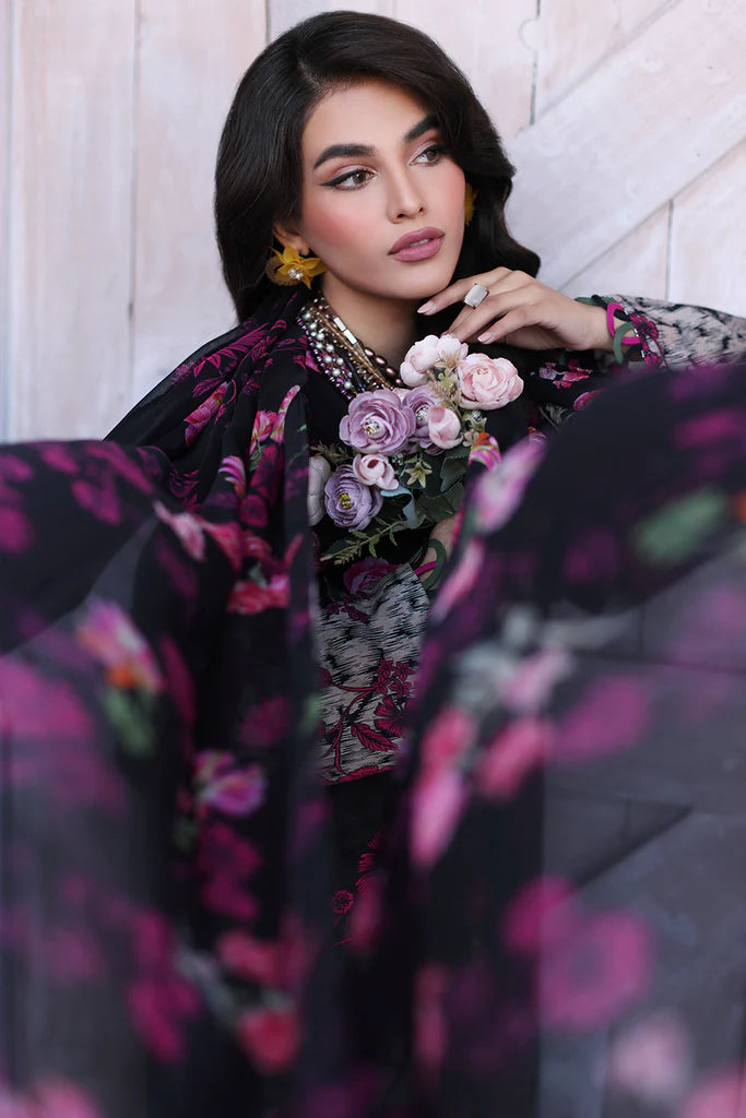 Charizma | 3-PC Unstitched Printed Lawn Shirt with Chiffon Dupatta and Trouser