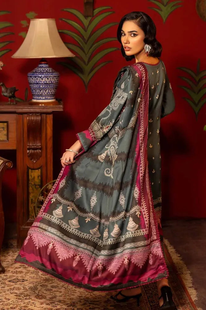 GUL AHMED | 3PC UNSTITCHED PRINTED COTTON LINEN SUIT