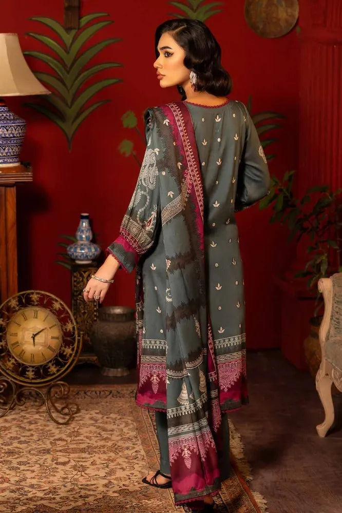 GUL AHMED | 3PC UNSTITCHED PRINTED COTTON LINEN SUIT