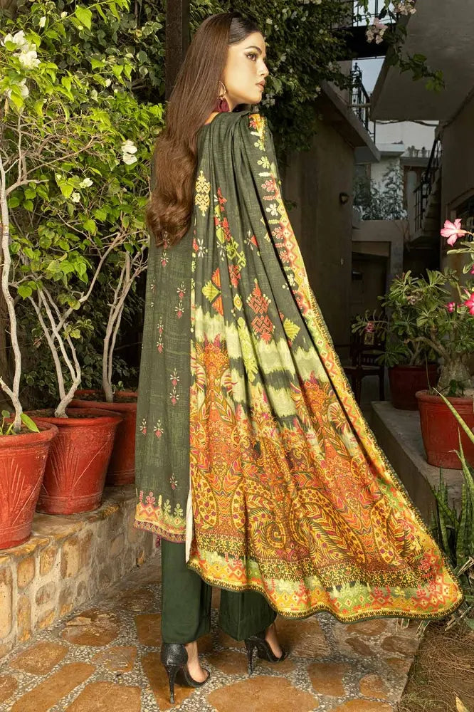GUL AHMED | 3PC UNSTITCHED PRINTED COTTON LINEN SUIT
