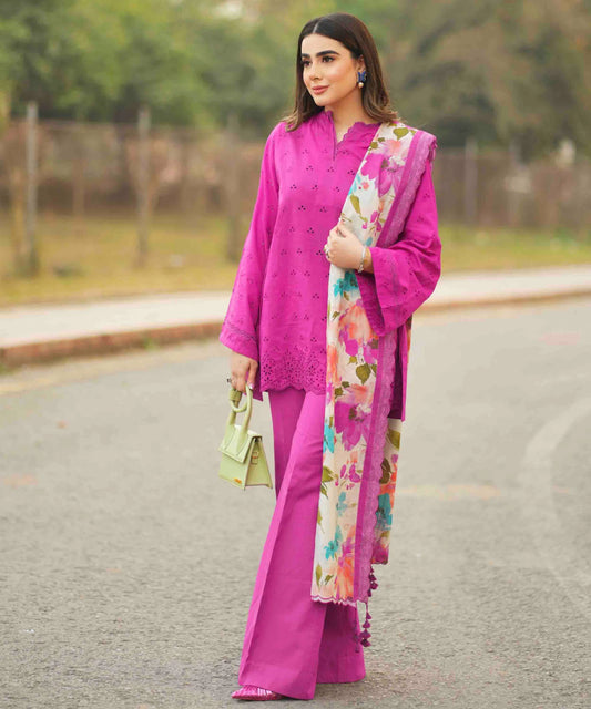SAPPHIRE | UNSTITCHED 2 PIECE EMBROIDERED CAMBRIC SUIT