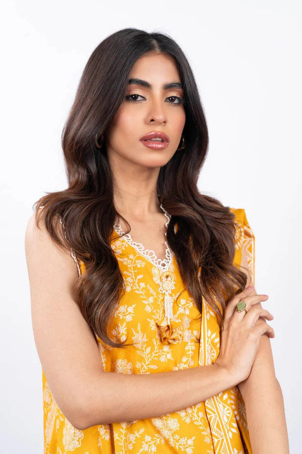 ALKARAM | Unstitched 3 Pc Printed Chambre Suit With Chambre Dupatta | Winter