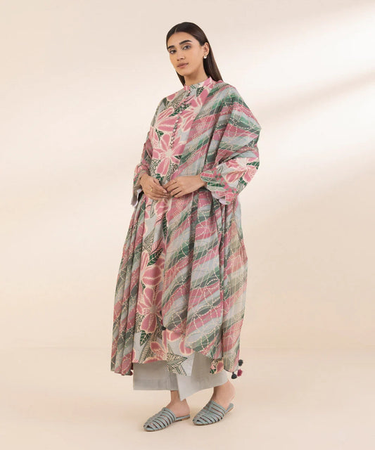 SAPPHIRE | UNSTITCHED 3 PIECE PRINTED COTTON SUIT