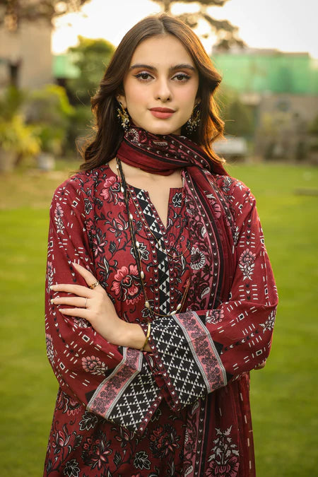 Lakhany | 3pc Unstitched Komal Prints with Printed Chiffon Dupatta