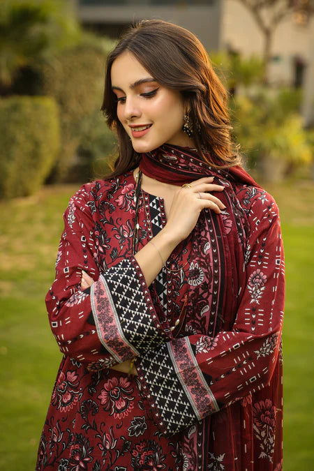Lakhany | 3pc Unstitched Komal Prints with Printed Chiffon Dupatta