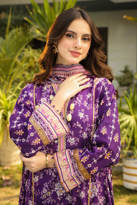 Lakhany | 3pc Unstitched Komal Prints with Printed Chiffon Dupatta