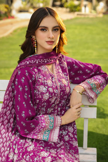 Lakhany | 3pc Unstitched Komal Prints with Printed Chiffon Dupatta