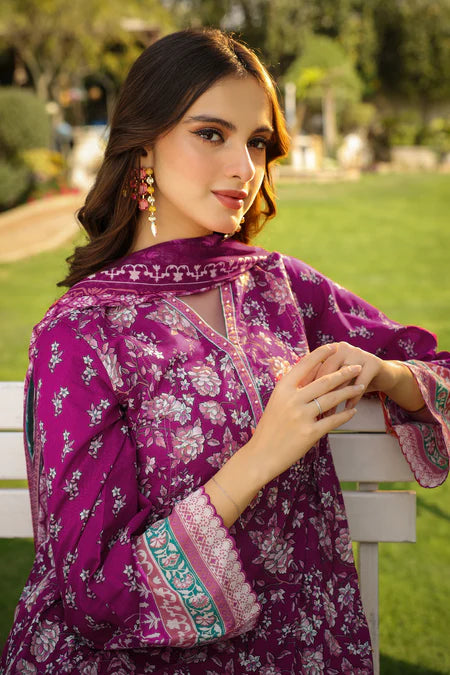 Lakhany | 3pc Unstitched Komal Prints with Printed Chiffon Dupatta
