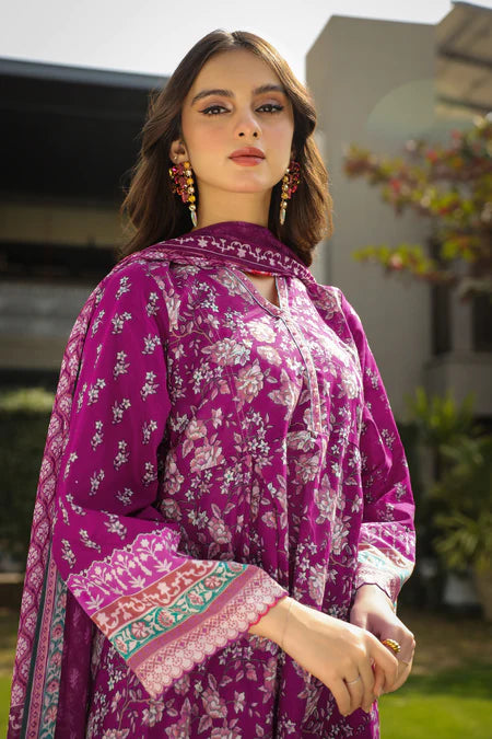 Lakhany | 3pc Unstitched Komal Prints with Printed Chiffon Dupatta