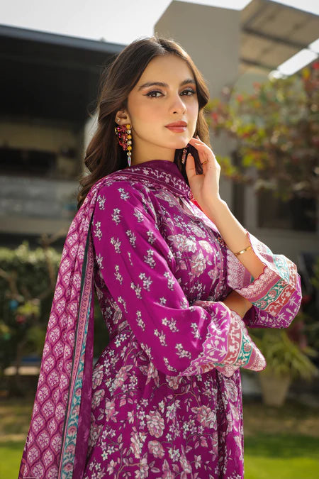 Lakhany | 3pc Unstitched Komal Prints with Printed Chiffon Dupatta
