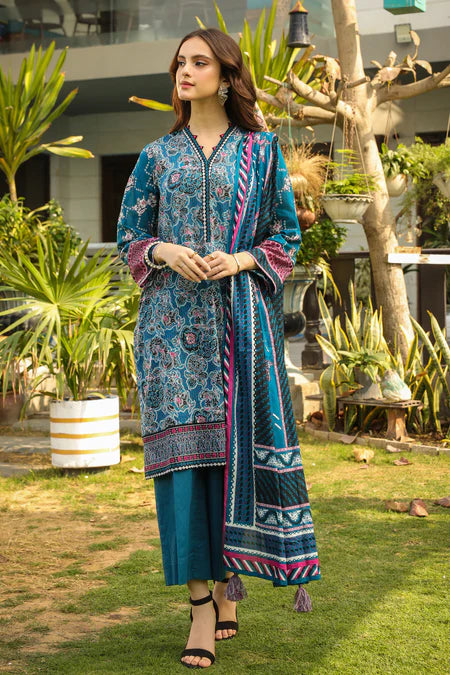 Lakhany | 3pc Unstitched Komal Prints with Printed Lawn Dupatta