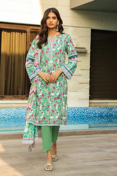 Lakhany | 3pc Unstitched Komal Prints with Printed Lawn Dupatta