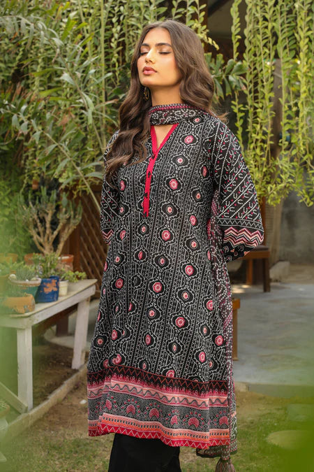 Lakhany | 3pc Unstitched Komal Prints with Printed Chiffon Dupatta